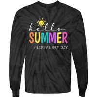 Happy Last Day of School Teacher Student Hello Summer Gifts Tie-Dye Long Sleeve Shirt