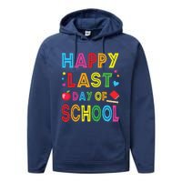 Happy Last Day Of School Teacher Student Graduation Performance Fleece Hoodie