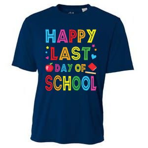 Happy Last Day Of School Teacher Student Graduation Cooling Performance Crew T-Shirt