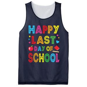 Happy Last Day Of School Teacher Student Graduation Mesh Reversible Basketball Jersey Tank