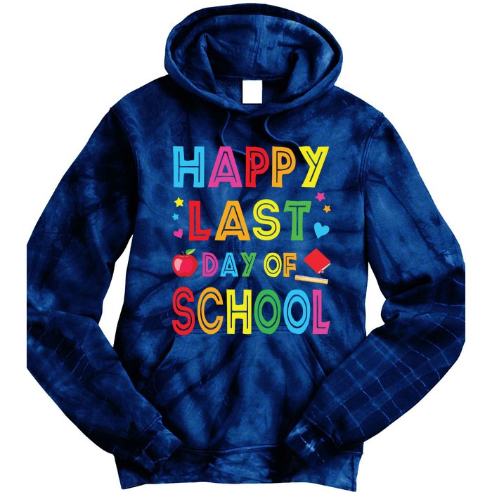 Happy Last Day Of School Teacher Student Graduation Tie Dye Hoodie