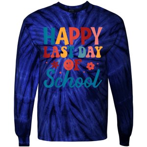 Happy Last Day Of School Hello Summer Teacher Student Tie-Dye Long Sleeve Shirt