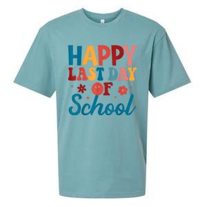 Happy Last Day Of School Hello Summer Teacher Student Sueded Cloud Jersey T-Shirt