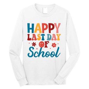 Happy Last Day Of School Hello Summer Teacher Student Long Sleeve Shirt