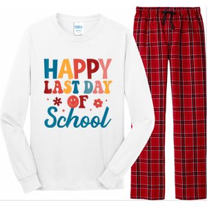 Happy Last Day Of School Hello Summer Teacher Student Long Sleeve Pajama Set