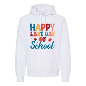 Happy Last Day Of School Hello Summer Teacher Student Premium Hoodie