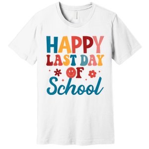 Happy Last Day Of School Hello Summer Teacher Student Premium T-Shirt