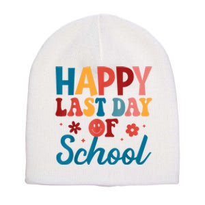 Happy Last Day Of School Hello Summer Teacher Student Short Acrylic Beanie