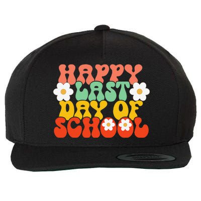 Happy Last Day Of School Graduation Teacher Students Groovy Wool Snapback Cap