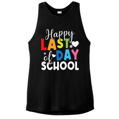 Happy Last Day Of School Teacher Student Graduation Ladies PosiCharge Tri-Blend Wicking Tank