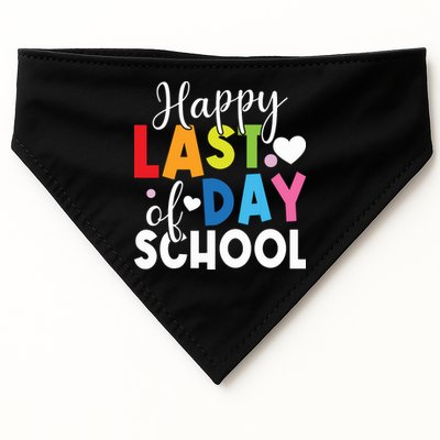 Happy Last Day Of School Teacher Student Graduation USA-Made Doggie Bandana