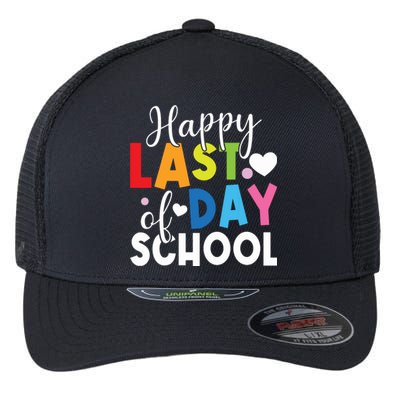 Happy Last Day Of School Teacher Student Graduation Flexfit Unipanel Trucker Cap