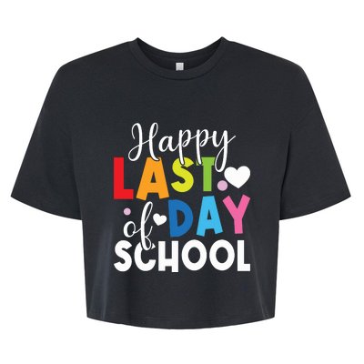 Happy Last Day Of School Teacher Student Graduation Bella+Canvas Jersey Crop Tee