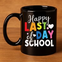 Happy Last Day Of School Teacher Student Graduation 11oz C Handle Ceramic Mug