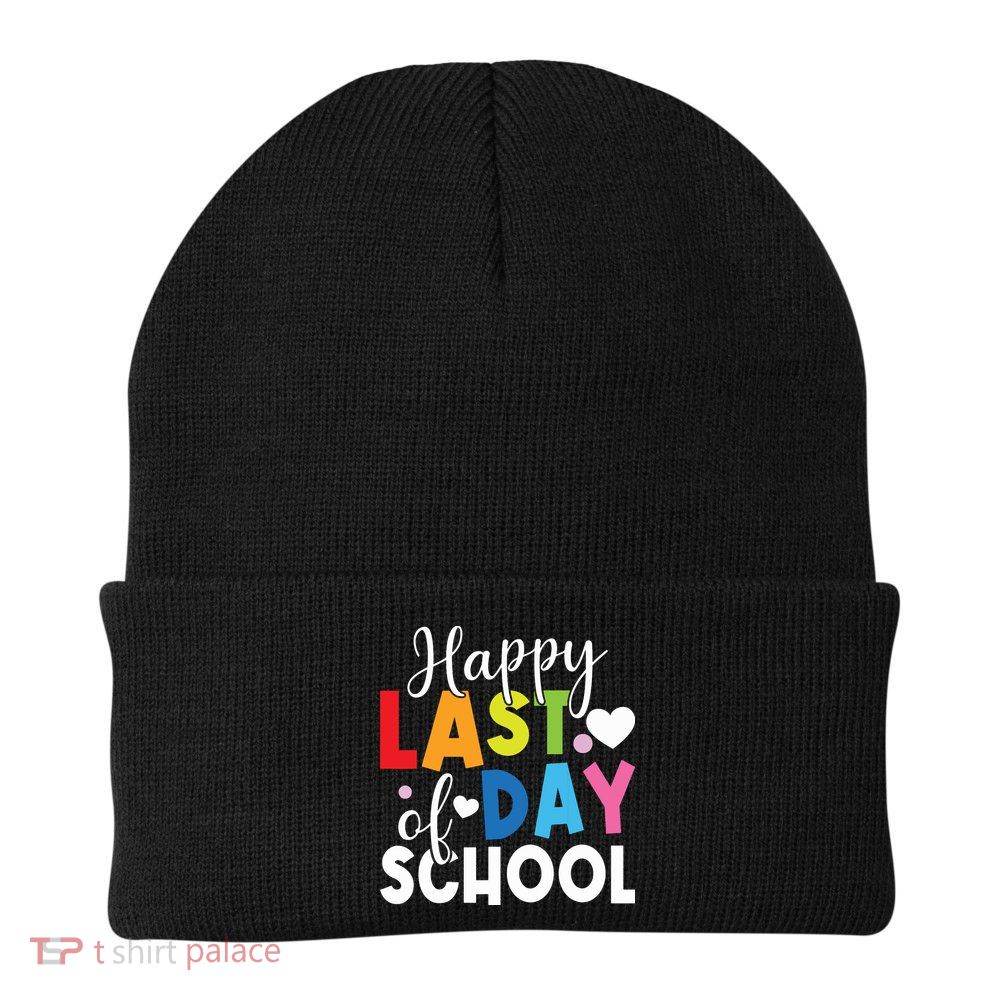 Happy Last Day Of School Teacher Student Graduation Beanie