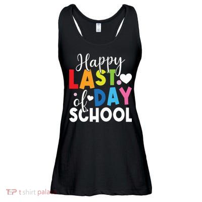 Happy Last Day Of School Teacher Student Graduation Ladies Essential Flowy Tank
