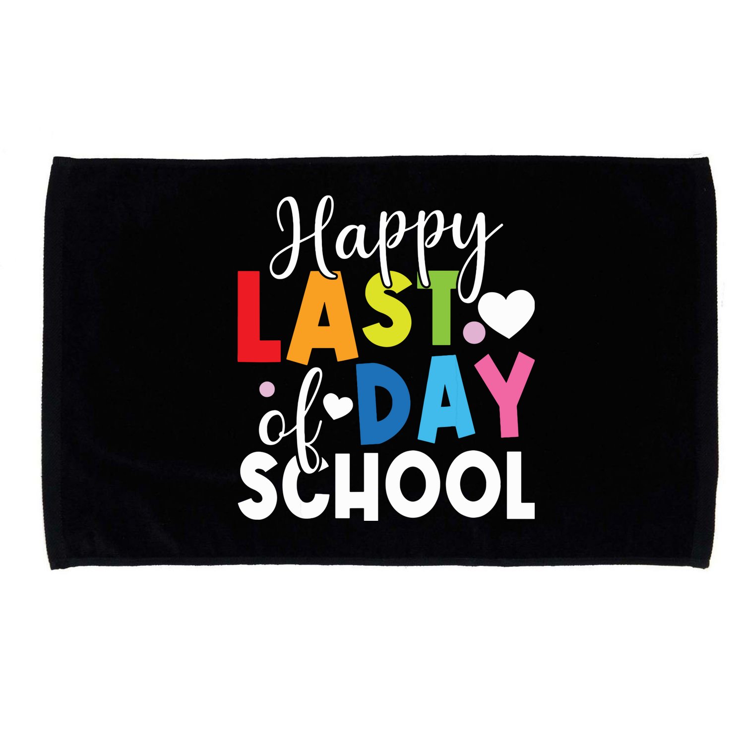 Happy Last Day Of School Teacher Student Graduation Microfiber Hand Towel