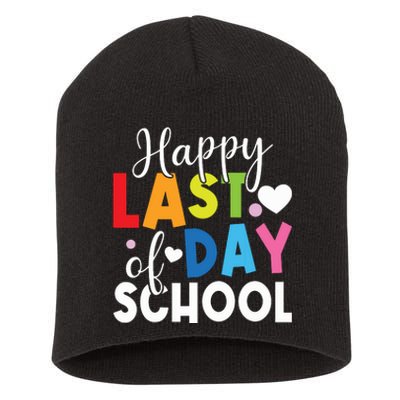 Happy Last Day Of School Teacher Student Graduation Short Acrylic Beanie