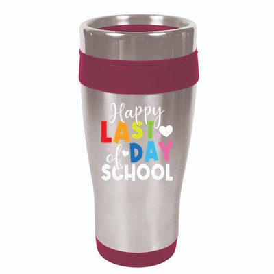 Happy Last Day Of School Teacher Student Graduation 16oz Travel Tumbler