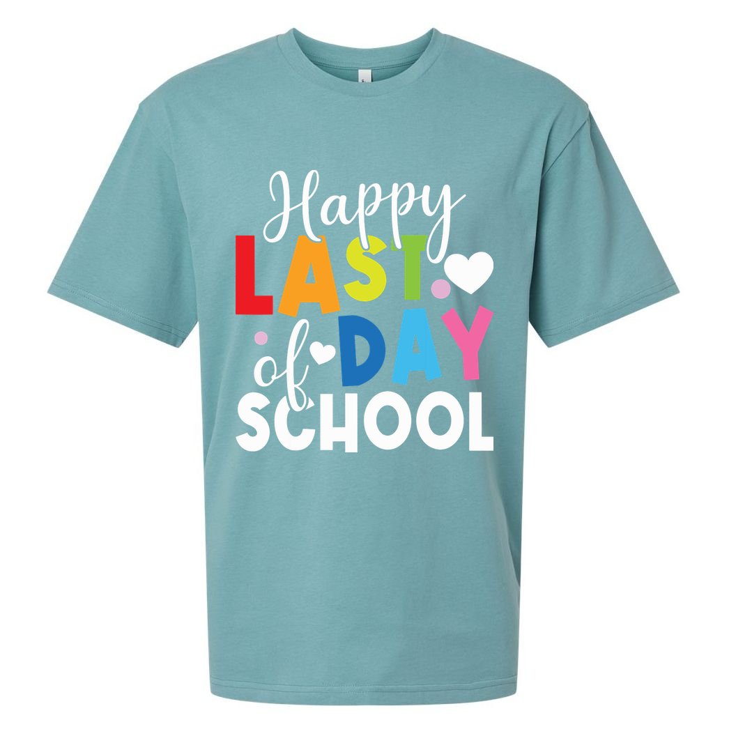 Happy Last Day Of School Teacher Student Graduation Sueded Cloud Jersey T-Shirt