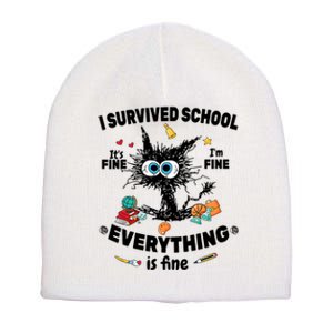 Happy Last Day Of School Teacher Student Graduation Short Acrylic Beanie