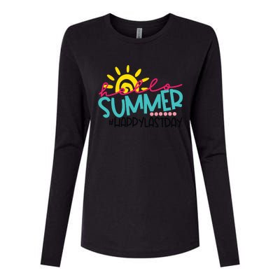 Happy Last Day Of School Teacher Student Graduation Womens Cotton Relaxed Long Sleeve T-Shirt