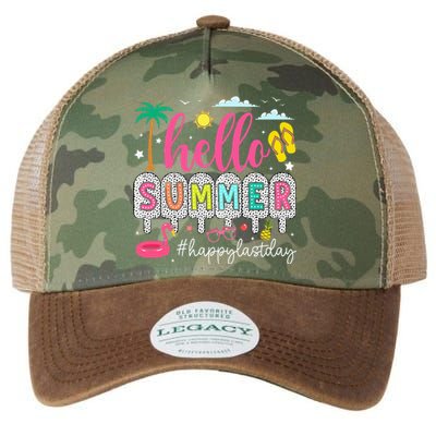 Happy Last Day Of School Teacher Legacy Tie Dye Trucker Hat