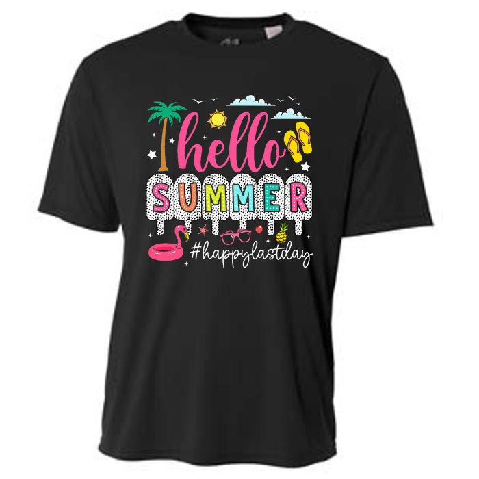 Happy Last Day Of School Teacher Cooling Performance Crew T-Shirt