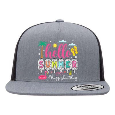 Happy Last Day Of School Teacher Flat Bill Trucker Hat