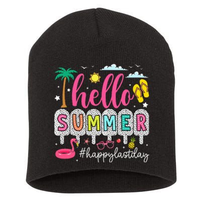 Happy Last Day Of School Teacher Short Acrylic Beanie