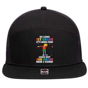 Happy Last Day Of Kindergarten 1St Grade Cute Gift 7 Panel Mesh Trucker Snapback Hat