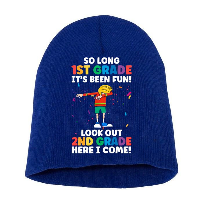 Happy Last Day Of Kindergarten 1St Grade Cute Gift Short Acrylic Beanie