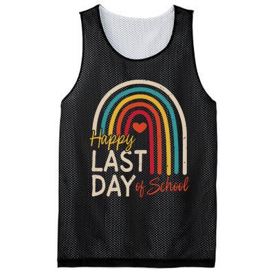 Happy Last Day Of School Teacher Student Graduation Mesh Reversible Basketball Jersey Tank