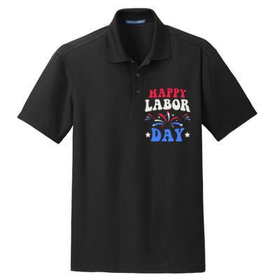 Happy Labor Day Gift Dry Zone Grid Polo