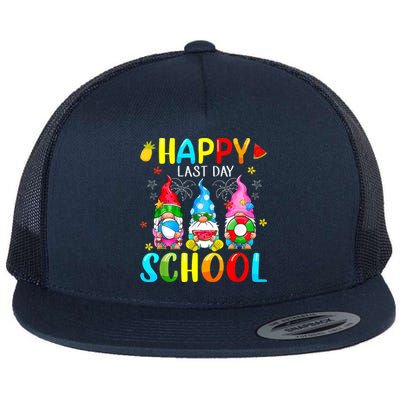 Happy Last Day Of School For Teachers Students Graduation Flat Bill Trucker Hat