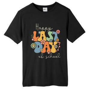 Happy Last Day Of School Graduation Groovy Teacher Student Tall Fusion ChromaSoft Performance T-Shirt