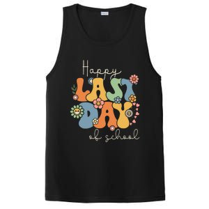 Happy Last Day Of School Graduation Groovy Teacher Student PosiCharge Competitor Tank