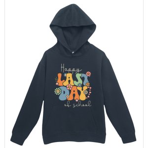 Happy Last Day Of School Graduation Groovy Teacher Student Urban Pullover Hoodie