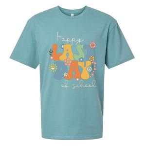 Happy Last Day Of School Graduation Groovy Teacher Student Sueded Cloud Jersey T-Shirt