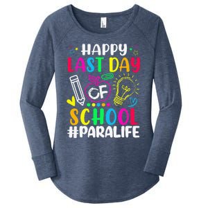 Happy Last Day Of School Para Life Teacher Lover Summer Women's Perfect Tri Tunic Long Sleeve Shirt