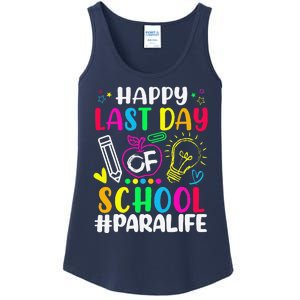 Happy Last Day Of School Para Life Teacher Lover Summer Ladies Essential Tank