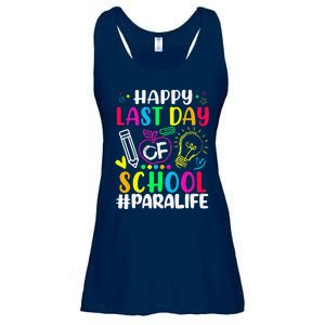 Happy Last Day Of School Para Life Teacher Lover Summer Ladies Essential Flowy Tank