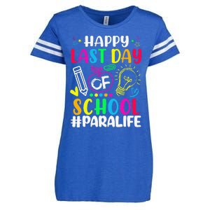 Happy Last Day Of School Para Life Teacher Lover Summer Enza Ladies Jersey Football T-Shirt