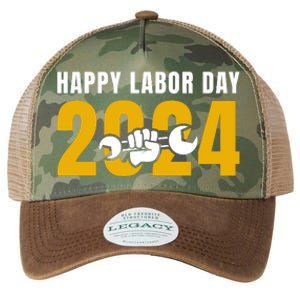 Happy Labor Day 2024 Celebration Graphic Legacy Tie Dye Trucker Hat