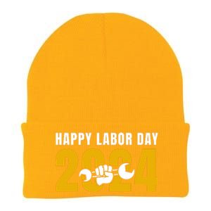 Happy Labor Day 2024 Celebration Graphic Knit Cap Winter Beanie