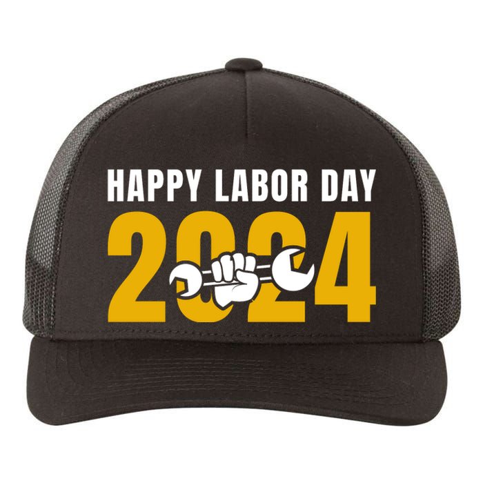 Happy Labor Day 2024 Celebration Graphic Yupoong Adult 5-Panel Trucker Hat