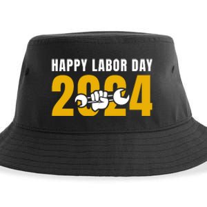 Happy Labor Day 2024 Celebration Graphic Sustainable Bucket Hat