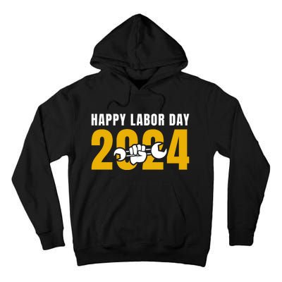 Happy Labor Day 2024 Celebration Graphic Tall Hoodie