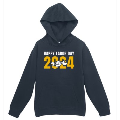 Happy Labor Day 2024 Celebration Graphic Urban Pullover Hoodie