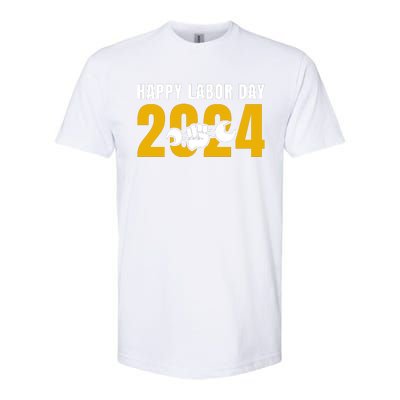 Happy Labor Day 2024 Celebration Graphic Softstyle CVC T-Shirt